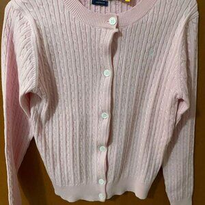 Ralph Lauren Women’s Pink Embroidered Knitted Cardigan – Brand New With Tags